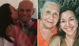Fotos de Veruska com o marido e com a sombra