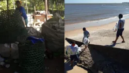 Colaboradores da Ilha de Mosqueiro e da Ilha de Cotijuba continuam os trabalhos da coleta seletiva nas praias durante o mês de julho.