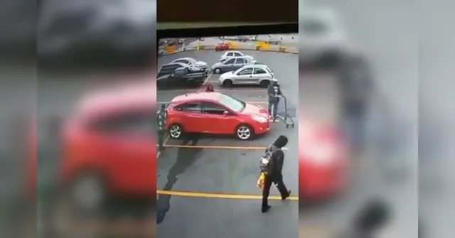 Imagem ilustrativa da notícia Vídeo mostra mulher sendo sequestrada em supermercado. Assista!