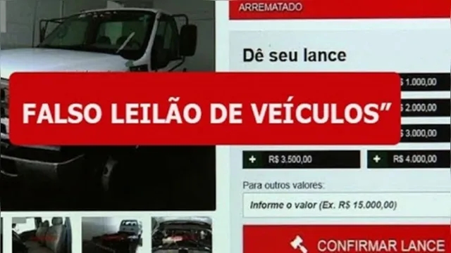 Imagem ilustrativa da notícia Vítima cai em golpe de site de leilão falso e perde R$ 31 mil 