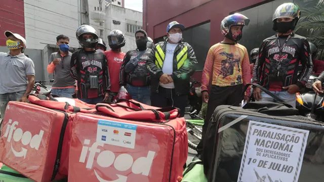 Imagem ilustrativa da notícia Entregadores de aplicativos fazem greve em Belém e outras cidades para denunciar precariedade no trabalho