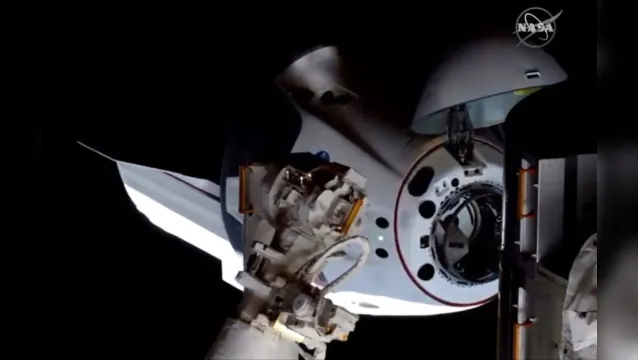 Imagem ilustrativa da notícia Nave da Space X chega à estação espacial; veja ao vivo
