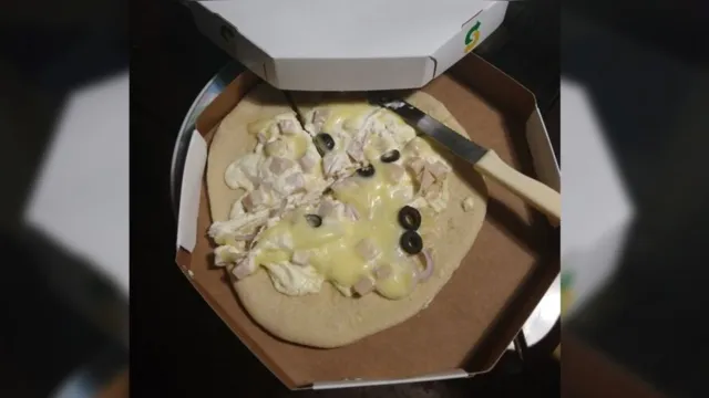 Imagem ilustrativa da notícia Pizza da Subway vira meme: 'deu ate tristeza só de olhar'