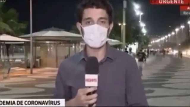 Imagem ilustrativa da notícia Homem invade link ao vivo da Globo e repórter reage; assista!
