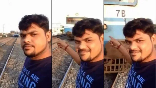 Imagem ilustrativa da notícia Imagens fortes! Homem filma trem, é atropelado e vídeo viraliza