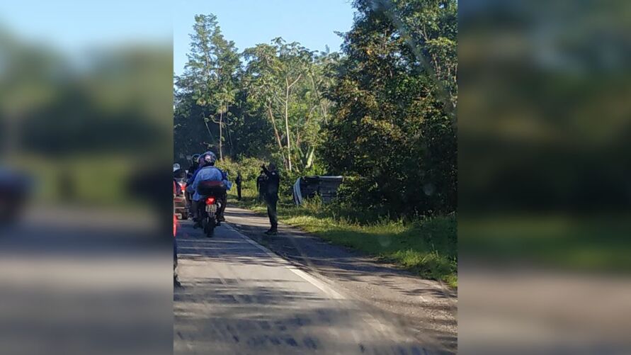 Grave acidente deixa vítima nas ferragens próximo a ponte de Mosqueiro