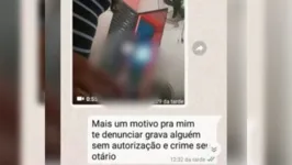 As ameaças foram feitas por meio de um aplicativo de mensagens. 