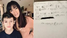 "Atitudes que me fazem chorar de orgulho do meu filhote", disse Dani