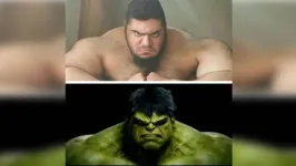 Hulk do Irã cerca de 1,90 m de altura e pesa mais de 150 kg.