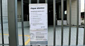 O prédio da Gerência Executiva do INSS em Belém continua com todas as atividades suspensas

