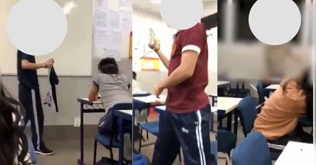 Imagem ilustrativa da notícia Alunos de escola particular humilham professora em sala de aula; veja o vídeo