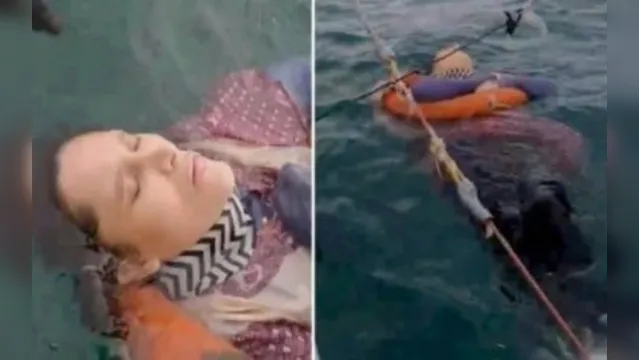 Imagem ilustrativa da notícia Desaparecida há 2 anos, mulher é resgatada viva do mar; veja o vídeo