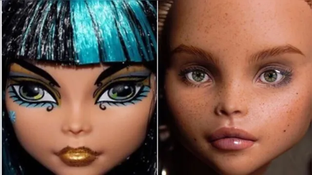 Imagem ilustrativa da notícia Jovem tira 'maquiagem' de bonecas e revela seus verdadeiros rostos, veja!