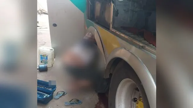 Imagem ilustrativa da notícia Tragédia: ônibus cai e mata mecânico durante serviço no Pará