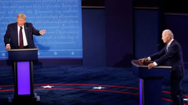 Imagem ilustrativa da notícia Debate EUA: Biden manda Trump calar a boca; veja o vídeo!