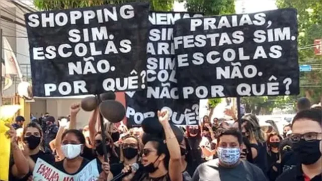 Imagem ilustrativa da notícia Representantes de escolas protestam e pedem retorno das aulas em Belém