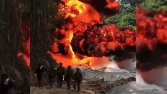 Imagem ilustrativa da notícia Cena de filme! Vídeo mostra explosão de máquinas em garimpos ilegais no
Pará