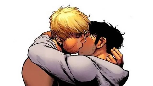 Imagem ilustrativa da notícia Super-heróis gays do "caso Crivella" se casam e se beijam de novo
