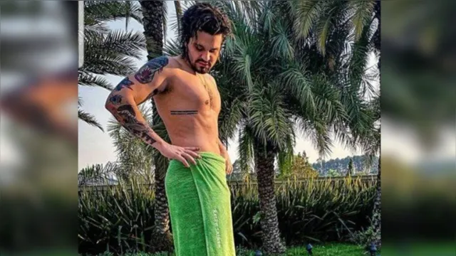 Imagem ilustrativa da notícia Luan Santana sensualiza só de toalha: 'tomara que caia'