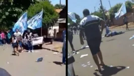 Imagem ilustrativa da notícia Passeata eleitoral termina com 9 pessoas atropeladas, veja o vídeo!