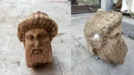 Busto encontrado do Deus grego Hermes