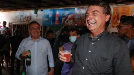 Bolsonaro participou da inauguração de um trecho da rodovia BR-135.