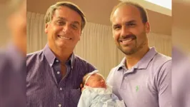 Eduardo Bolsonaro anunciou o nascimento da filha Geórgia há um mês