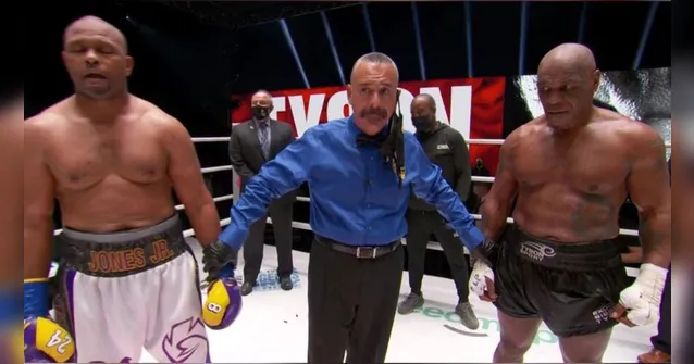 Imagem ilustrativa da notícia Tyson surpreende com boa forma, mas luta fica empatada