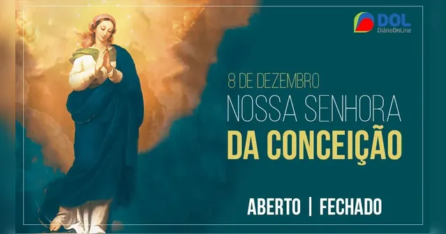 Imagem ilustrativa da notícia Veja o que abre e fecha neste feriado de Nossa Senhora da Conceição