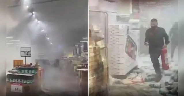 Imagem ilustrativa da notícia Manifestantes ateiam fogo em unidade do Carrefour após morte de homem. Veja!