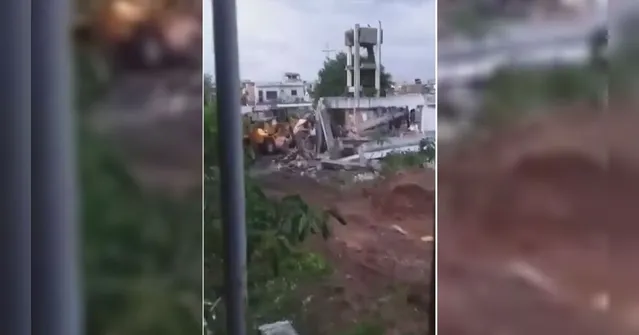 Imagem ilustrativa da notícia Vídeo: estrutura desaba e assusta moradores na Condor