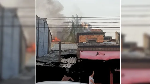 Imagem ilustrativa da notícia Vídeo: casa pega fogo no bairro Fátima, em Belém