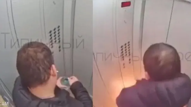 Imagem ilustrativa da notícia Homem acende cigarro no elevador e quase morre queimado