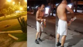 Câmeras flagraram o capitão bebendo em um posto de gasolina 