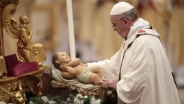 Papa Francisco em celebração da Missa do Galo em 2019