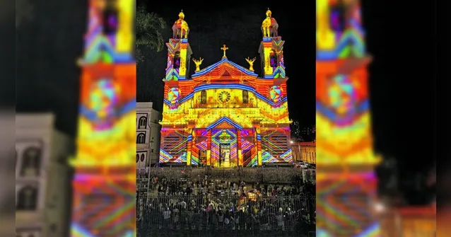 Imagem ilustrativa da notícia Projeção mapeada sinestésica leva reis magos para Igreja de Santo Alexandre 
