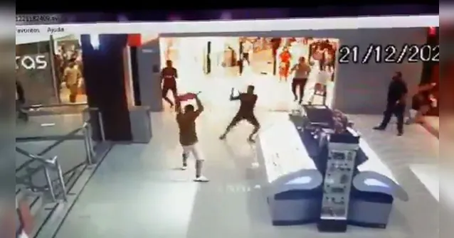 Imagem ilustrativa da notícia Vídeo mostra briga que gerou tumulto em shopping de Belém; veja