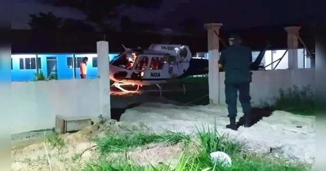 Imagem ilustrativa da notícia Helicóptero faz pouso forçado em escola paraense e PM é acionada