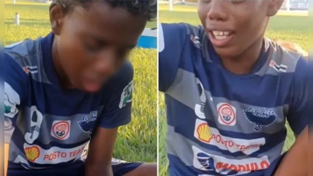 Imagem ilustrativa da notícia Vídeo: criança chora ao sofrer racismo em partida de futebol por parte de técnico rival