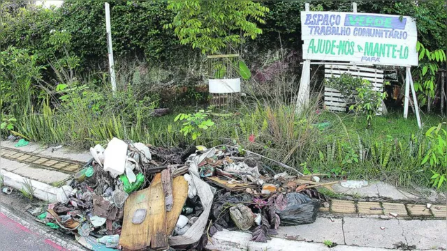 Imagem ilustrativa da notícia Jardim é usado para depósito irregular de lixo em Belém