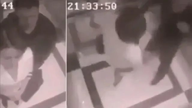 Imagem ilustrativa da notícia Vídeo: Mulher bate em homem que a assedia em elevador