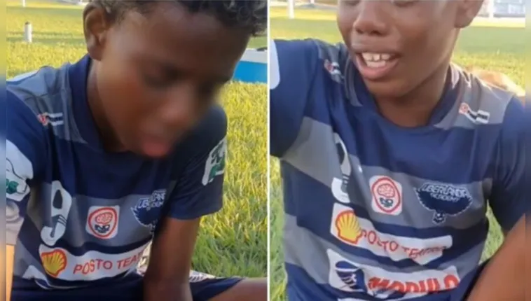 Imagem ilustrativa da notícia Vídeo: criança chora ao sofrer racismo em partida de futebol por parte de técnico rival