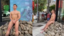 Imagem ilustrativa da notícia Homem fica nu em protesto contra pedras em viadutos de São Paulo