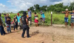 Momento do resgate dos trabalhadores sem-terra.