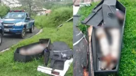 Imagem ilustrativa da notícia 'Cadáver' e 'caixão' abandonados em lixão assustam moradores e caso vai parar na delegacia 