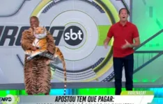 O momento de descontração foi mostrado no programa esportivo do SBT