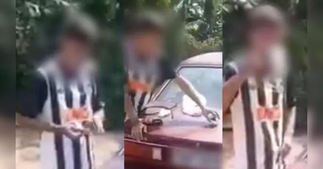 Imagem ilustrativa da notícia Vídeo: pai obriga filho a comer saco com maconha após encontrar planta no quarto do garoto