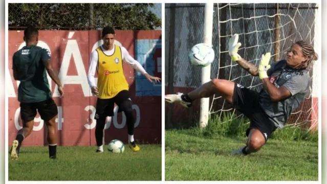 Imagem ilustrativa da notícia Remo tem Gedoz de goleiro e Vinicius na linha em treino antes do jogo contra o Independente