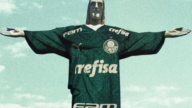 Imagem ilustrativa da notícia Palmeiras 'veste' Cristo Redentor com a camisa do clube após conquista da Libertadores