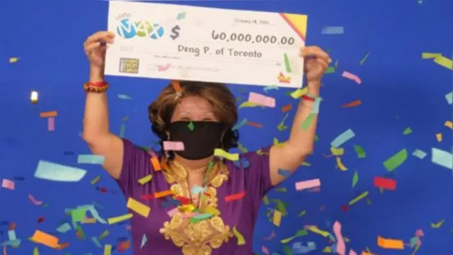 Imagem ilustrativa da notícia Mulher ganha R$330 milhões na loteria graças a sonho do marido